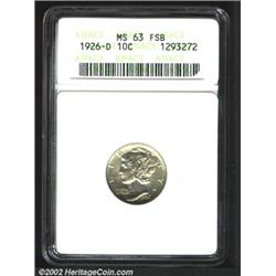 1926-D 10C MS63 Full Bands ANACS.