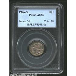 1926-S 10C AU55 PCGS.