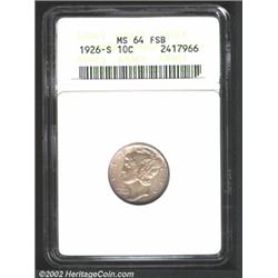 1926-S 10C MS64 Full Bands ANACS.