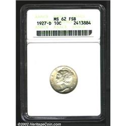1927-D 10C MS62 Full Bands ANACS.