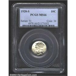 1928-S 10C MS66 PCGS.