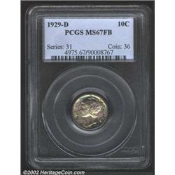1929-D 10C MS67 Full Bands PCGS.