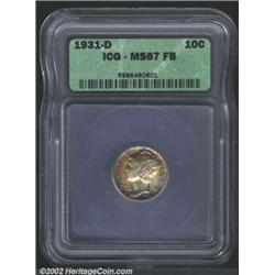 1931-D 10C MS67 Full Bands ICG.