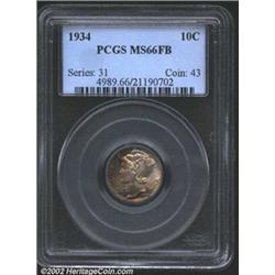 1934 10C MS66 Full Bands PCGS.