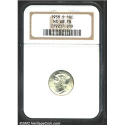 1938-S 10C MS68 Full Bands NGC.