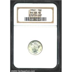 1942 10C MS68 Full Bands NGC.