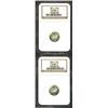 1941 10C PR64 NGC; and a 1942 PR64 NGC,