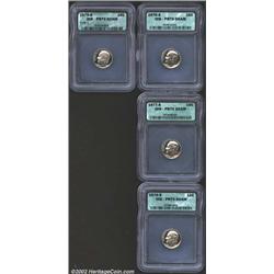 1976-S 10C PR70 Deep Cameo ICG; 1977-S PR70 Deep Cameo ICG; 1978-S PR70 Deep Cameo ICG; 1979-S Type 