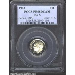 1983 10C No S PR68 Deep Cameo PCGS.
