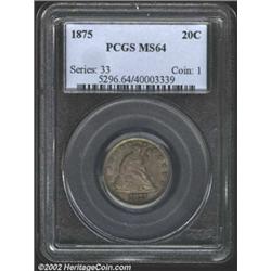 1875 20C MS64 PCGS.