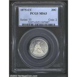 1875-CC 20C MS63 PCGS.