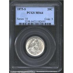1875-S 20C MS64 PCGS.