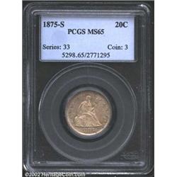 1875-S 20C MS65 PCGS.