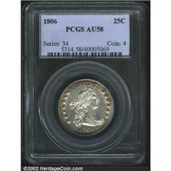 1806 25C AU58 PCGS.