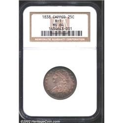 1838 25C MS64 NGC.