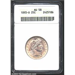 1893-O 25C AU58 ANACS.