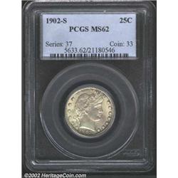 1902-S 25C MS62 PCGS.