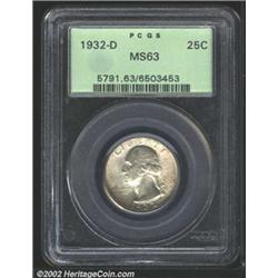 1932-D 25C MS63 PCGS.