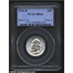 1932-D 25C MS64 PCGS.