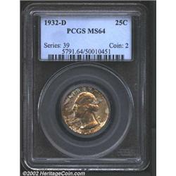 1932-D 25C MS64 PCGS.