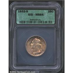 1932-S 25C MS64 ICG.