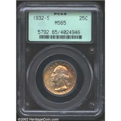 1932-S 25C MS65 PCGS.
