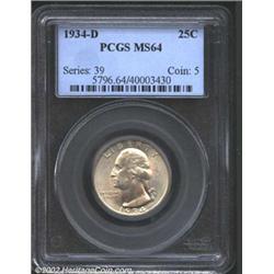 1934-D 25C MS64 PCGS.