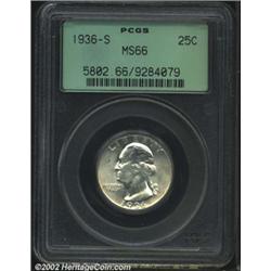 1936-S 25C MS66 PCGS.
