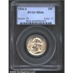 1936-S 25C MS66 PCGS.