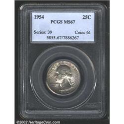 1954 25C MS67 PCGS.