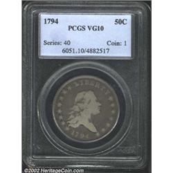 1794 50C VG10 PCGS.