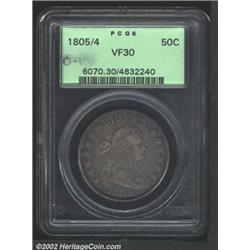 1805/4 50C VF30 PCGS.