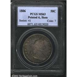 1806 50C Pointed 6, Stem MS63 PCGS.