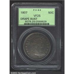 1807 50C Draped Bust VF25 PCGS.