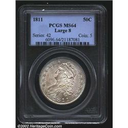 1811 50C Large 8 MS64 PCGS.