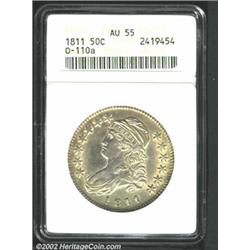 1811 50C Small 8 AU55 ANACS.