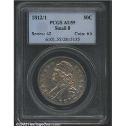 1812/1 50C Small 8 AU55 PCGS.