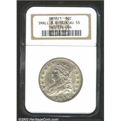 1812/1 50C Small 8 AU55 NGC.