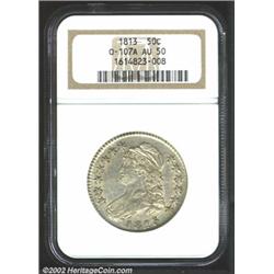 1813 50C AU50 NGC.