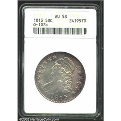 1813 50C AU58 ANACS.
