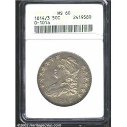 1814/3 50C MS60 ANACS.