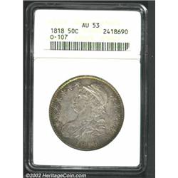 1818 50C AU53 ANACS.