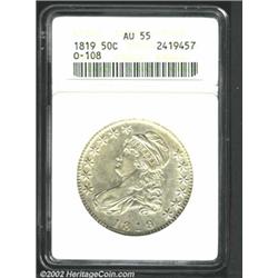 1819 50C AU55 ANACS.