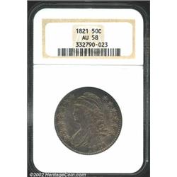 1821 50C AU58 NGC.