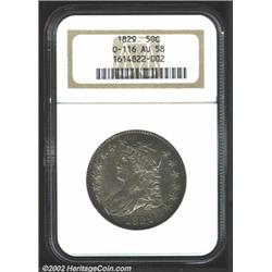 1829 50C AU58 NGC.