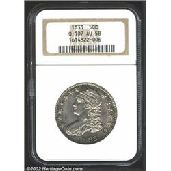 1833 50C AU58 NGC.