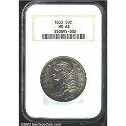 1833 50C MS63 NGC.