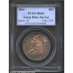 1834 50C Large Date, Small Letters MS65 PCGS.