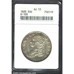1835 50C AU55 ANACS.
