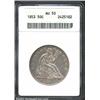 Image 1 : 1853 50C Arrows and Rays AU50 ANACS.